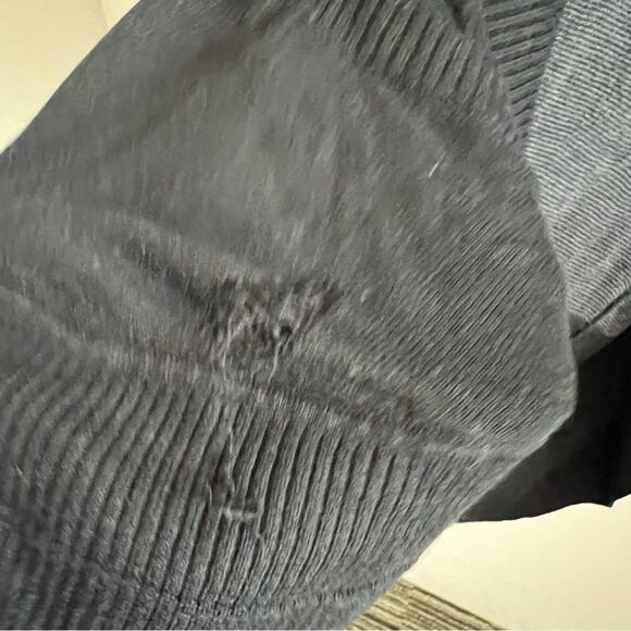 Lululemon Transformation Wrap Black Cozy Longline Sweater Cinched Back FLAWED 4 - Picture 10 of 10